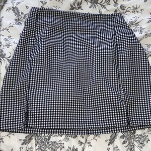 gingham mini skirt